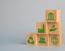 Blocks with ESG icons