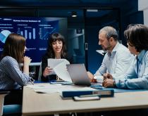 Business people around table